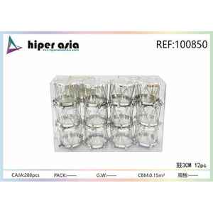 Vente en gros 12 pièces ensemble d'ornements de tambour de Noël petite taille décorations de fête pour la maison projets de bricolage impression laser - Product Image 1