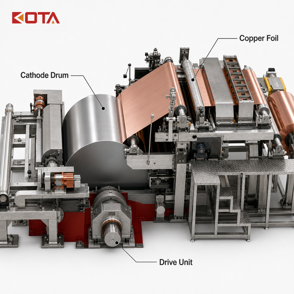 Custom OEM ED Copper Foil Machine Rotating Cathode Roller Copper Foil ...