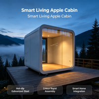 Module de bureau mobile sur remorque, maison conteneur préfabriquée modulaire, mini-espace de travail portable avec installation solaire, cabine Apple