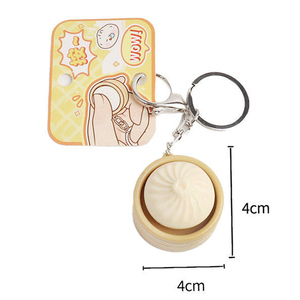 Oferta Especial: Llavero Antiestrés de Mini Dumpling (Panecillo al Vapor) con Botón de Presión, Accesorio para Llavero y Decoración de Bolsos, Regalo - Product Image 6