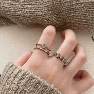Anelli all'ingrosso in stile retrò francese con pizzo dorato e diamanti intarsiati, design a <span class=keywords><strong>palazzo</strong></span>, squisiti anelli aperti a strati per la tavola - Product Image 3