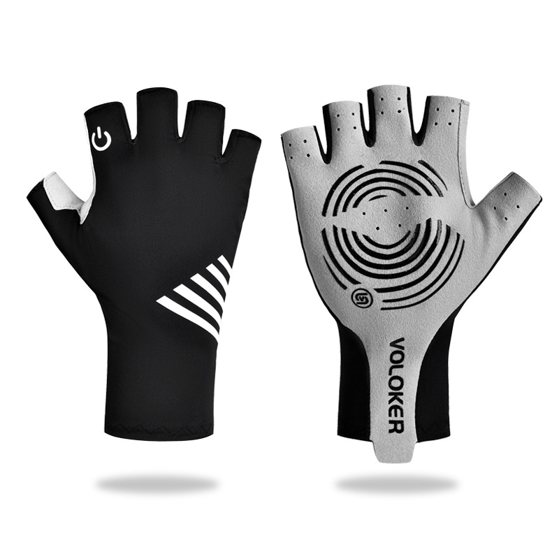 Gants demi-doigts en sergé - Noir [Nouveau modèle]