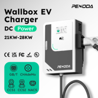 Nuevo Cargador para Vehículos Eléctricos Penoda de 40KW CC, Estación de Carga Rápida Comercial Pública CCS2/GBT con Sistema de Pago OCPP1.6