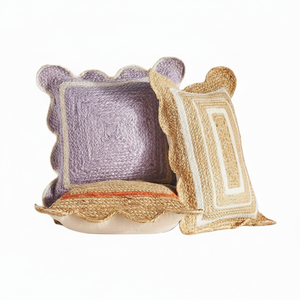 Nórdico bohemio de lujo a rayas decoración del hogar tejido marroquí cáñamo yute algodón sofá funda de cojín Chenille funda de almohada 18x18 tela para - Product Image 1