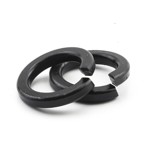 10 pièces/sac Rondelles de verrouillage à ressort en acier inoxydable 304 plaqué zinc noir M2-M8, rondelles élastiques fendues de verrouillage GB94 Grade 6.8 Nindejin - Product Image 1