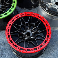 Nouvelle conception 17X 10 18X 9 19X9.5/10 Vert Rouge & Noir Monoblock Beadlock 5X112 5X120 Jantes forgées concaves profondes adaptées à BMW