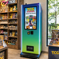 Máquina Expendedora de Tarjetas Pokémon TCG Todo en Uno, Sin Efectivo, Operada con Monedas, con Aceptador de Tarjetas y Pantalla Táctil de 32 Pulgadas para Paquetes de Tarjetas Coleccionables