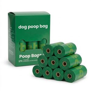 Sacs à déjections canines en plastique durables, sans parfum, résistants aux déchirures, avec distributeur portable, étanches, jetables, en rouleaux - Product Image 1