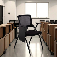 Chaise de formation en maille au design moderne avec table pliable pour la maison, le bureau, l'école ou la conférence.