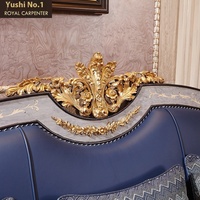Ensemble de salon sur mesure de grande taille, style français, en bois massif sculpté, combinaison 321, avec un design traditionnel européen