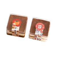 Vente en gros Emballage carré transparent de haute qualité pour dessert Boîte de mille couches