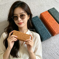 Étui à lunettes en cuir PU de luxe, tendance, de haute qualité, fait main, logo personnalisé, antichoc, anti-pression, coffret cadeau haut de gamme M&Y