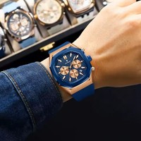 893 Jam Tangan Baru untuk Pria Tahan Air Bercahaya Kronograf Tanggal Jam Tangan Pria Tali Silikon Fashion Quartz Jam Tangan Pria