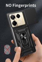 Étui de téléphone portable avec anneau de protection pour objectif de caméra coulissant pour Infinix Note 40 Pro Plus 5G 4G
