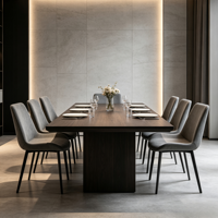 Chaises de salle à manger modernes en cuir PU, pieds noirs, style nordique simple, chaise d'appoint pour restaurant, chaise de cuisine, chaise de salle à manger pour la maison