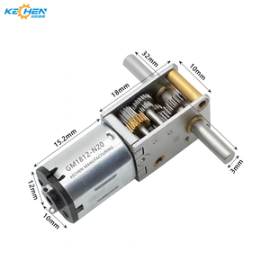 Moteur à engrenages à vis sans fin N20 12 mm 7,4 V 200 tr/min 90 degrés Double arbre Mini DC Boîte de vitesses à angle droit Couple élevé pour la maison intelligente et les appareils intelligents - Product Image 2