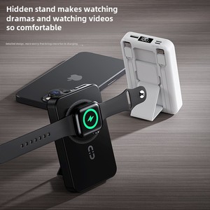 Từ không dây nhỏ với màn hình hiển thị kỹ thuật số, được xây dựng trong cáp 5000mAh 12V Điện thoại di động sạc nhanh c-loại điện gói - Product Image 2