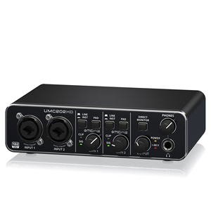 Звуковая карта U-Phoria UMC202HD USB-аудиоинтерфейс с 2 предусилителями Midas и фантомным питанием 48В для студийного звукового оборудования - Product Image 2