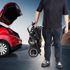 Silla De Ruedas kursi roda listrik lipat, kursi roda listrik ringan serat karbon dengan kendali jarak jauh - Product Image 6