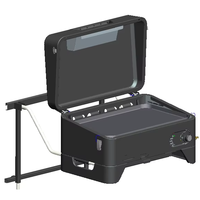 Barbecue portable en acier avec revêtement en poudre, pliable, à gaz propane, pour le camping en plein air, 323-02, avec poêle à frire