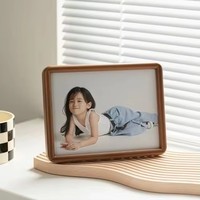 Cadre photo en bois de noyer massif sur mesure, jointure à tenons et mortaises, cadre photo traditionnel chinois pour portrait familial, décoration murale pour la maison
