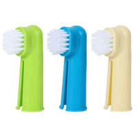 Brosse à dents pour animaux de compagnie avec poils en nylon doux, s'adapte à différents doigts, pour nettoyer les dents des chiens et des chats