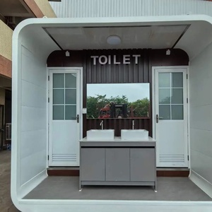 Modern Custom Portable Outdoor <strong>Toilets</strong> Prefab Mobile Public Bathroom Park WC Sandwich Panel Container House Outdoor Use - Product Image 3