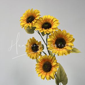 Sunflower <b>Artificial</b> <b>Flower</b> Bouquet Silk High Simulation Rustic Wedding Decoration - Product Image 5
