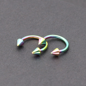 Piercing pour lèvres, anneau en acier inoxydable, noir, bon marché, piercing pour le nez, en titane, vente en gros - Product Image 3