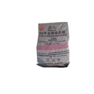 Vollständig Raffiniertes Verfeinerung und 0,5 Öl Inhalt (%) Kunlun marke Paraffin Wachs 50kg tasche 25kg karton paket