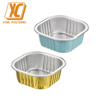 XC Y73 50ML Moule à cupcakes en papier moderne personnalisable, mini-contenant jetable en aluminium avec couvercle en plastique de qualité alimentaire