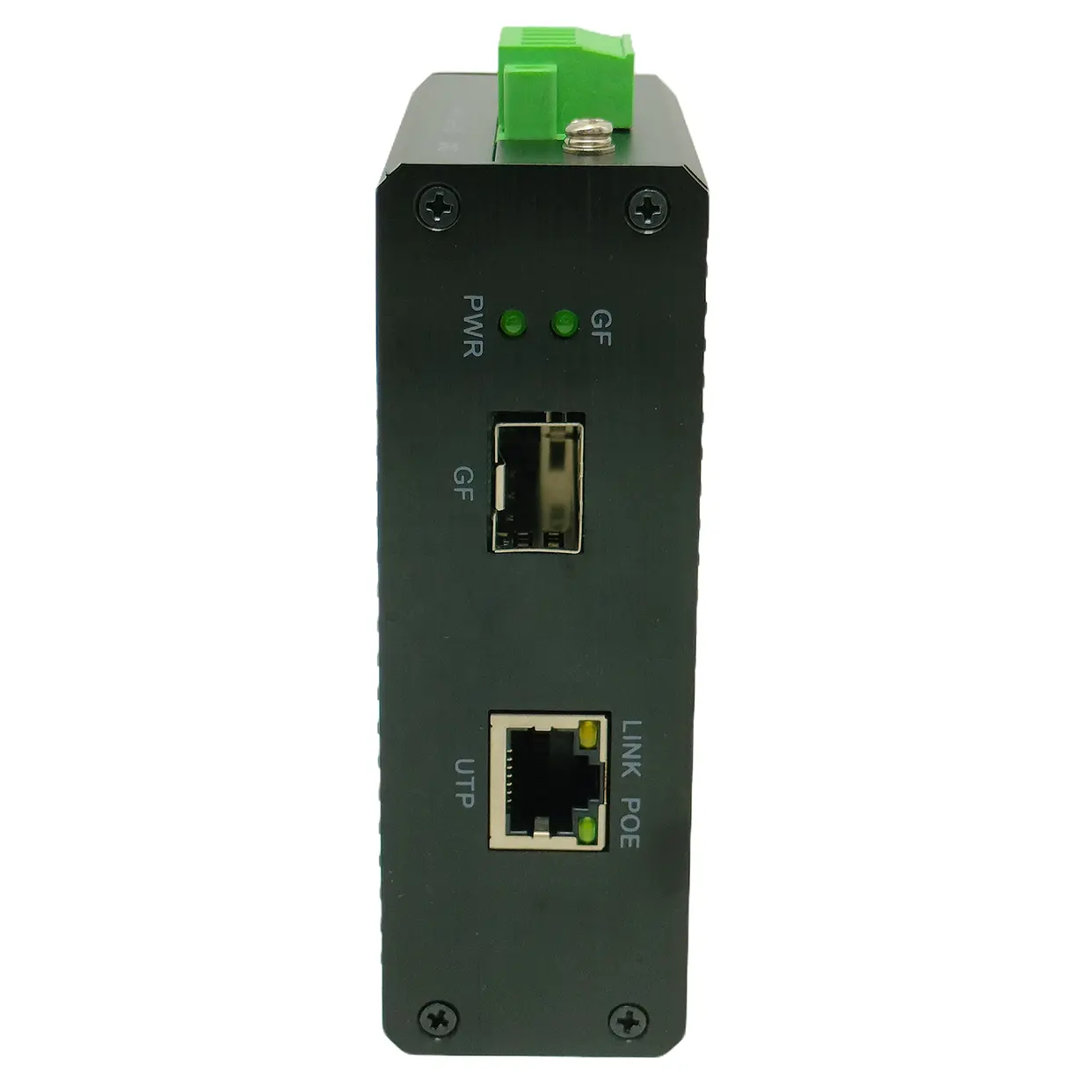 Tek bağlantı noktalı 1000M SFP alıcı-verici Gigabit DIN ray Fiber ortam dönüştürücü