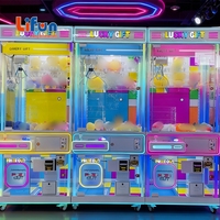 LIFUN Machine à griffes personnalisée à monnayeur, avec éclairage LED, jeu d'arcade, distributeur de cadeaux et de prix, attrape-peluches