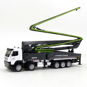 รถปั๊มคอนกรีตแบบจำลอง ของเล่นรถบรรทุกงานวิศวกรรม ของขวัญสำหรับเด็ก SJY-1709 1:50 แบบจำลองงานก่อสร้าง - Product Image 2