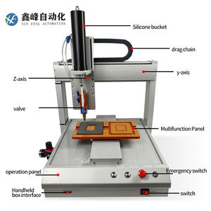 Machine de distribution de colle LED à seringue programmable CNC PLC à 3 axes haute vitesse <span class=keywords><strong>XF</strong></span> automatique, modèle de table, garantie 1 an - Product Image 2