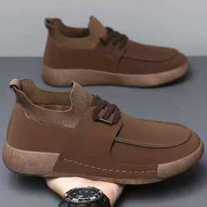 Zapatillas de Skateboard con Plataforma y Cordones Transpirables para Hombre, Nueva Tendencia Deportiva de Moda 2025, Primavera, Negras, Antideslizantes, Casuales - Product Image 1