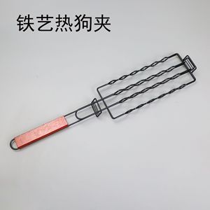 En stock al por mayor: Utensilios de barbacoa multiusos de acero al carbono, pinzas para red de asar jamón y salchichas, <span class=keywords><strong>cesta</strong></span> para asar, portátil para camping al aire libre - Product Image 2