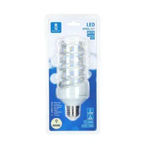 Lampadina LED a spirale E27 20W, efficiente, luce calda, basso consumo; ideale per illuminazione generale e risparmio energetico. - Product Image 2