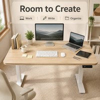 Table de travail électrique ergonomique en bois AOR, silencieuse et réglable en hauteur, pour la maison, la chambre, le bureau, l'apprentissage, double usage, couleurs personnalisables
