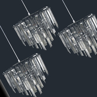 KL-WL005 Vente en gros de luminaires de plafond LED pour mariage, lustre en acrylique, luminaire suspendu de luxe pour la décoration de plafond