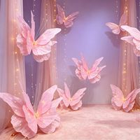 Reuze handgemaakte washi-papier bloemen met vlinder, grote bloemendecoratie voor Valentijnsdag en afstuderen