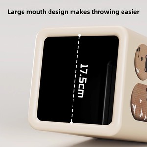 Cubo de Basura de Plástico con Ruedas para el Hogar, Sala de Estar, Estilo Chino Antiguo, Gran Capacidad, Ecológico, Duradero, Sanitario y Vertical - Product Image 5