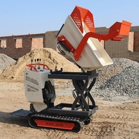 KC500 Hydraulischer Raupenkipper mit 500kg Ladekapazität, CE- und EPA-Zertifiziert, Diesel-Betriebener Kipper für Bauarbeiten und Betontransport