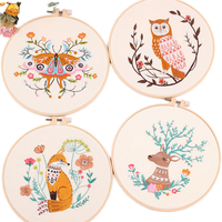 Kit de broderie DIY fait main de base, directement de l'usine de Suzhou, en coton, pour débutants, avec ruban de point de croix, motif animal Yingsa