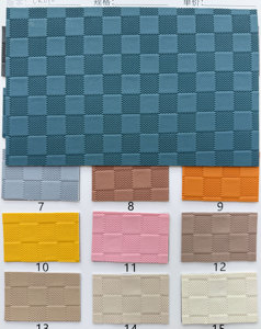 Tùy Chỉnh 1Mm Dày Sinh Thái Da Dệt Mô Hình PVC rô Túi Mềm Vải Cho Giày <span class=keywords><strong>Sofa</strong></span> Trang Trí Sử Dụng PU Chất Liệu Lót - Product Image 2