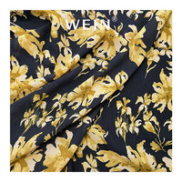 Tissu en mousseline de polyester 100% respirant et doux de haute qualité WI-B05, imprimé numérique floral pour vêtements de nuit de mariage pour filles