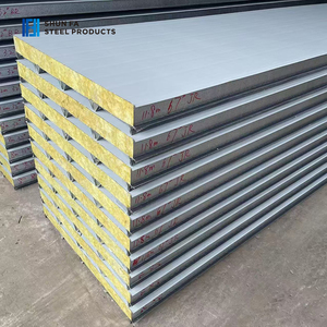 Chất Lượng Cao Thân Thiện Với Môi Cách Nhiệt 50Mm Rock Len Mái Tấm Bánh Sandwich Tùy Chỉnh Thép Tấm Bảng Cách Âm Lửa Bên Ngoài Bức Tường - Product Image 4