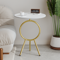 Nordischer Stil Kreatives Design Schiefer-Beistelltisch Sofa-Ecke Schlafzimmer Nachttisch Schmiedeeisen Kleiner Tisch