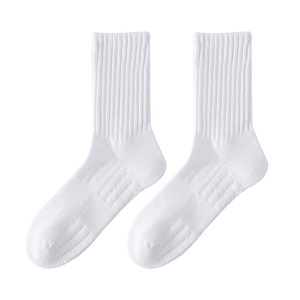 Chaussettes de sport personnalisées en coton pour hommes, <span class=keywords><strong>grande</strong></span> taille, blanches, grises, noires, tricotées AthleticTerry Cartoon, chaussettes d'automne pour hommes - Product Image 1
