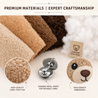 Ours en peluche personnalisé avec yeux brodés, licorne de Noël, animal en peluche de football, OEM ODM, directement de l'usine, haute qualité